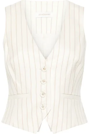 ZIMMERMANN Pinstriped herringbone waistcoat