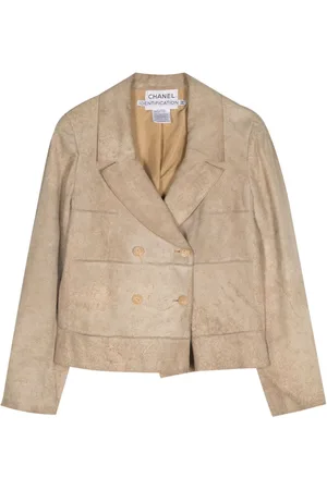 CHANEL 2000 double-breasted suede jacket