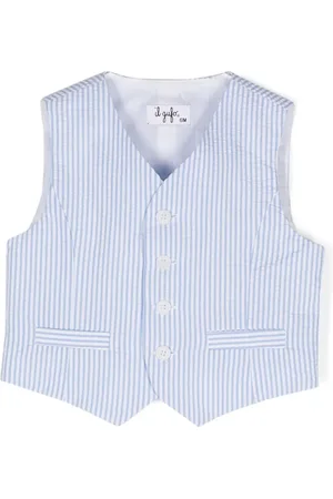 Il gufo Striped seersucker waistcoat