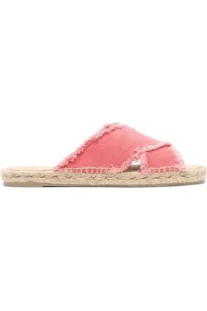 Castaner Frayed-detailing canvas espadrilles