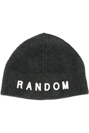 Random Identities Embroidered-logo brushed beanie