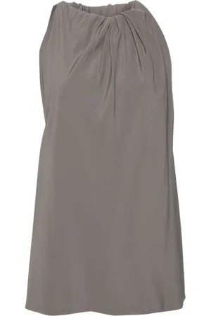 Rick Owens Gathered crepe tank top