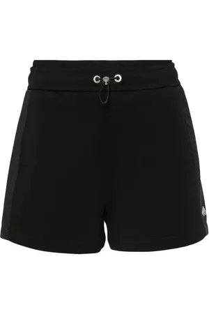 Moose Knuckles Mixmedia logo-plaque shorts