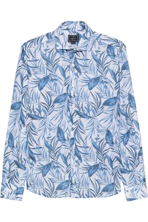 Orian Leaf-print cotton shirt