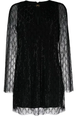 Gucci Crystal GG tulle minidress