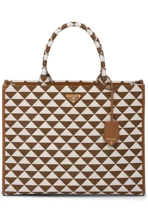 Prada Large Symbole embroidered tote bag