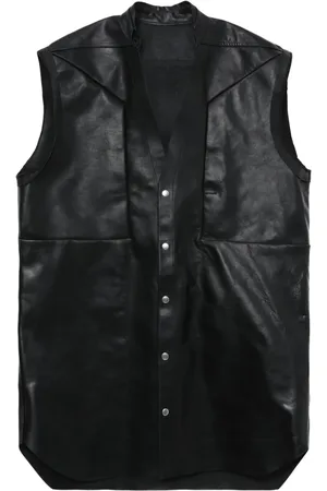 Rick Owens V-neck leather vest