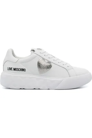 Moschino Logo-print leather sneakers