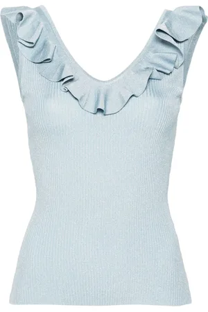 ZIMMERMANN Waverly lurex-detail ribbed top