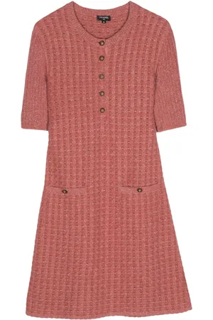 CHANEL 2005 waffle-knit midi dress