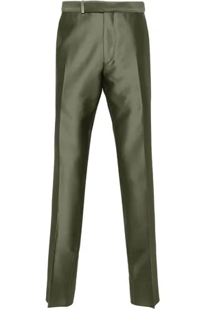Tom Ford Pressed-crease tapered chinos