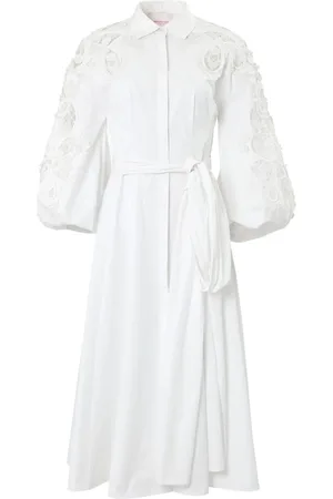 Carolina Herrera Guipure-lace cotton midi dress