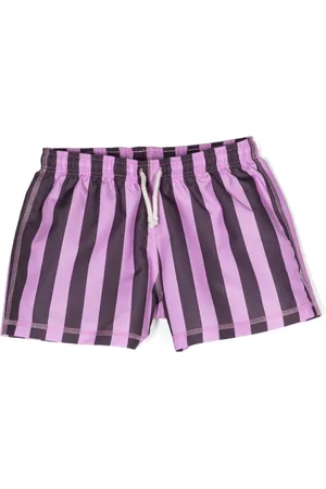 Le pandorine Striped drawstring swim shorts