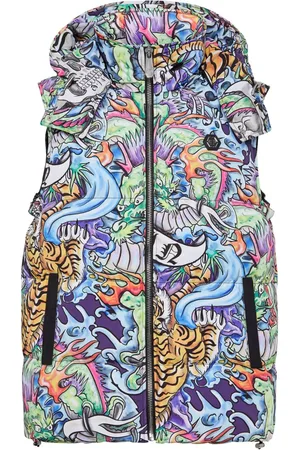 Philipp Plein Tattoo-print hooded puffer gilet