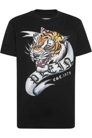 Philipp Plein SS Tattoo tiger-printed t-shirt