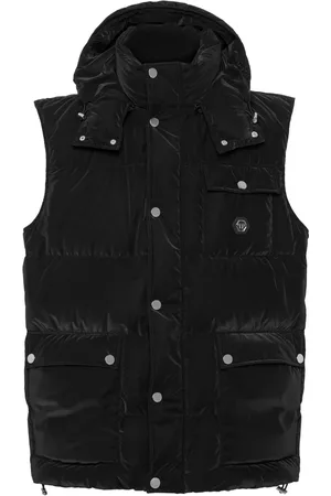 Philipp Plein Logo-appliqué hooded puffer gilet