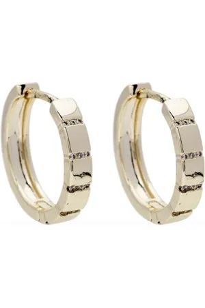 Kenneth Jay Lane Gold-plated sculpted hoop earrings