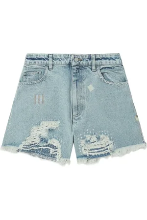 SEA Distressed denim shorts