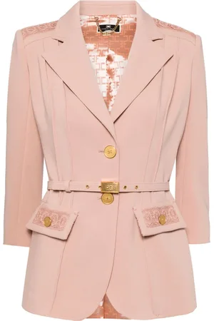 Elisabetta Franchi Lace-detailing single-breasted blazer