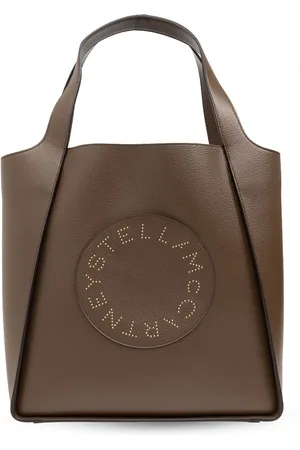 Stella McCartney Logo-perforated faux-leather tote bag