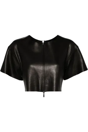 MATICEVSKI Cropped leather T-shirt
