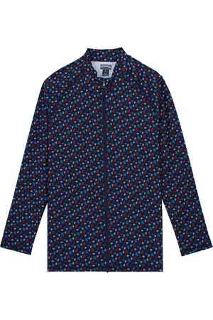 Vilebrequin Logo-print zip-up shirt