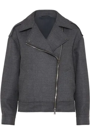 Brunello Cucinelli Virgin wool biker jacket
