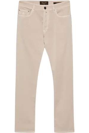 MOORER Logo-embroidered tapered trousers