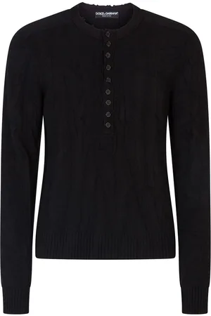 Dolce & Gabbana Half-button cable-knit jumper