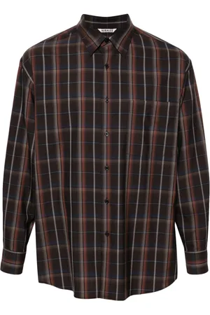 Auralee Checked wool shirt