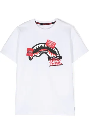 Sprayground Logo-patch cotton T-shirt