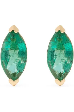 Shay 18kt yellow emerald stud earrings