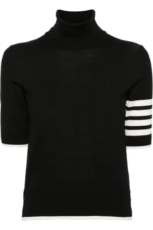 Thom Browne Stripe-detailing short-sleeve jumper