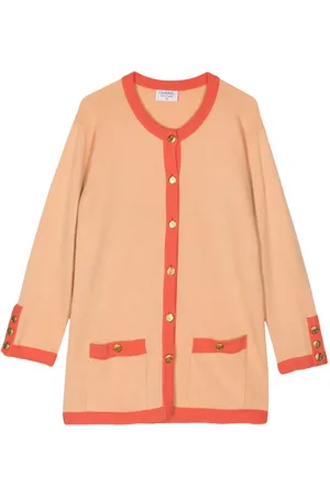 CHANEL 1990-2000s CC-buttons cashmere cardigan