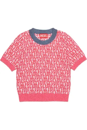 Diesel Kiylla logo-intarsia knitted top