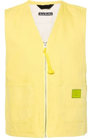Acne Studios Face logo-appliqué cotton gilet