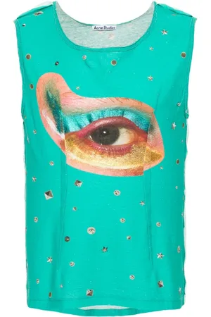 Acne Studios Eye-print organic-cotton vest