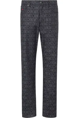 Moschino Logo-print mid-rise jeans