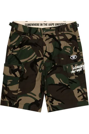 A Bathing Ape Camouflage-print track shorts