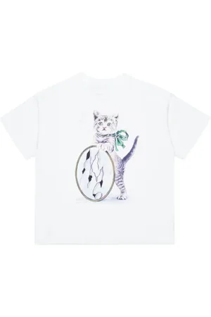 Maison Margiela Cat-print cotton T-shirt