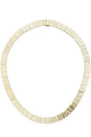 Suzanne Kalan 18kt yellow Jagged baguette necklace