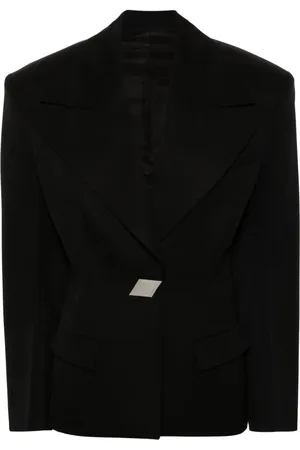 The Attico Single-breasted maxi-shoulders blazer