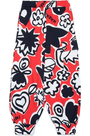Marni Logo-print cotton trousers