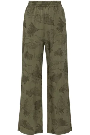 Golden Goose Floral-embroidered straight trousers