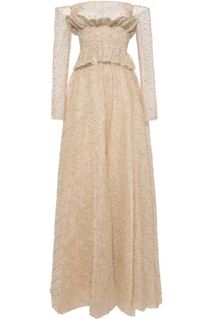 Saiid Kobeisy Off-shoulder tulle gown