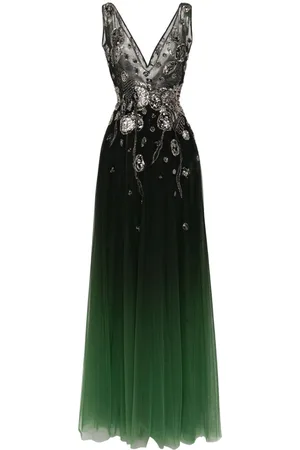 Saiid Kobeisy Gradient printed dress with beading