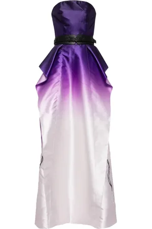 Saiid Kobeisy Gradient-effect taffeta strapless dress
