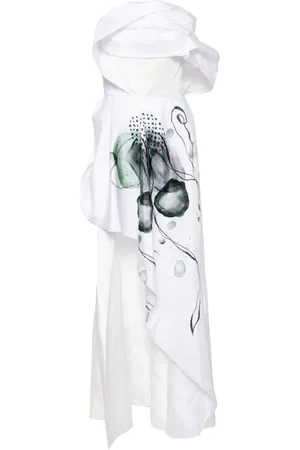 Saiid Kobeisy Graphic-print off-shoulder dress