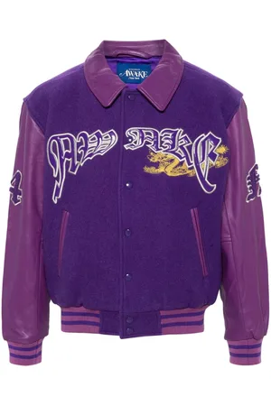 AWAKE NY Varsity felted bomber jacket