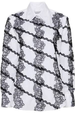 Viktor & Rolf Lace-appliqué cotton shirt